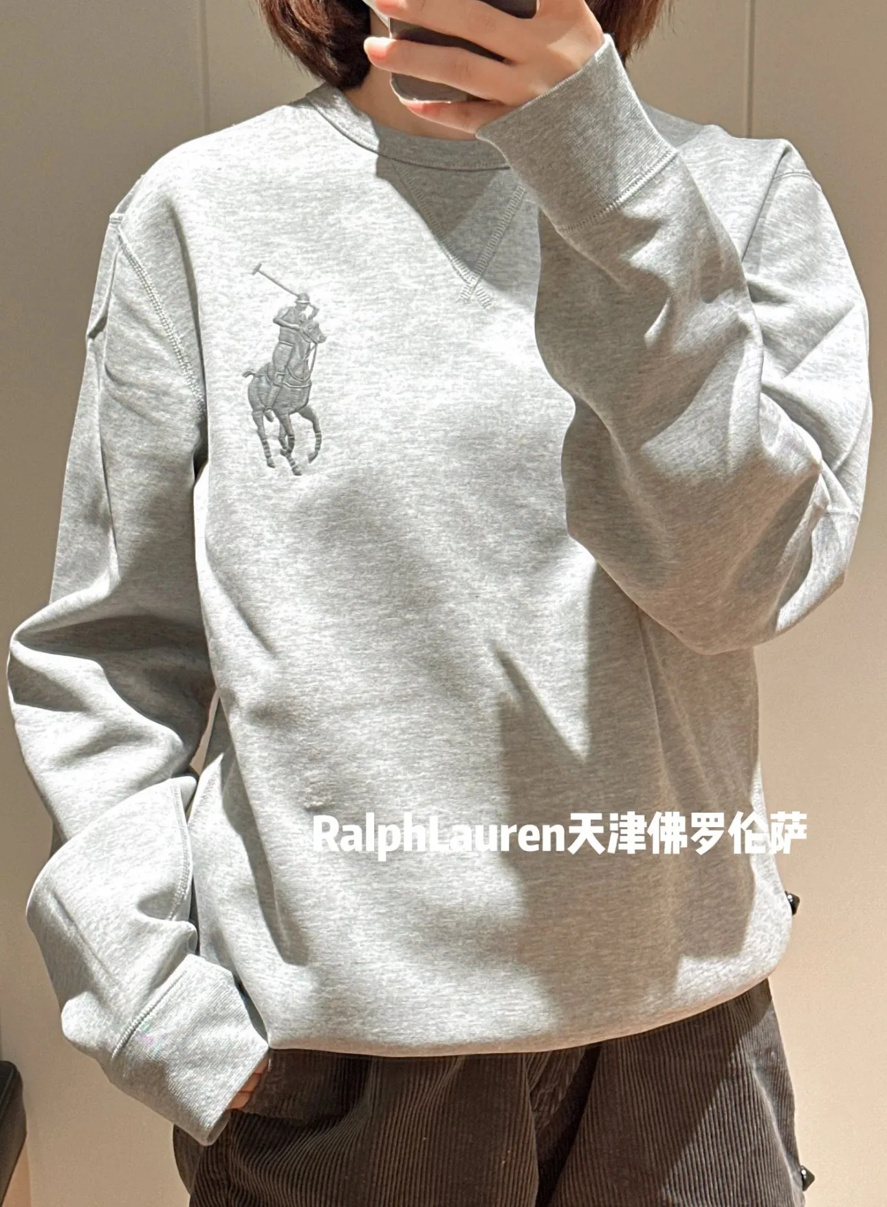P210 Style No.: RL019】RalphLauren/Ralph Lauren 2025 autumn and winter new bear color embroidered terry sweatshirt